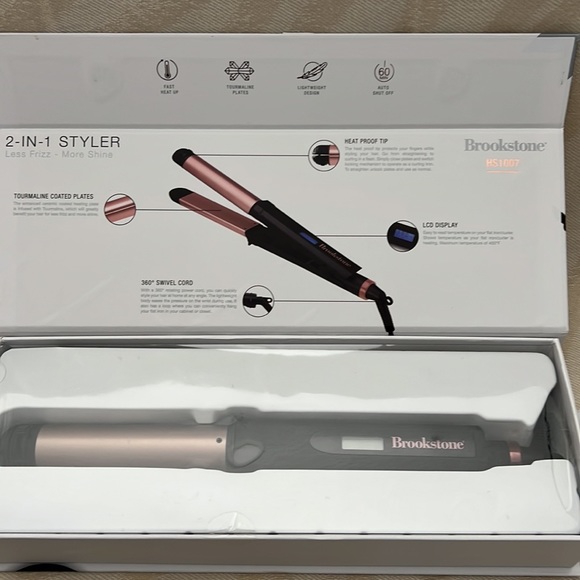 New inbox, Brookstone, tourmaline, flat, iron and curling iron - Picture 3 of 4